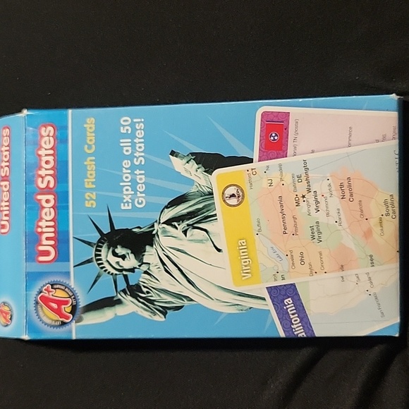 United States Flashcards Geography 52 cards Explore all 50 States - Picture 1 of 2